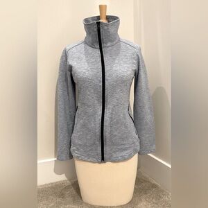 T by Talbots Women's Heather Blue Athletic Jacket, Size Petite Small